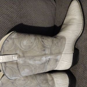 Vintage ACME Eel print Leather Western Cowboy boots